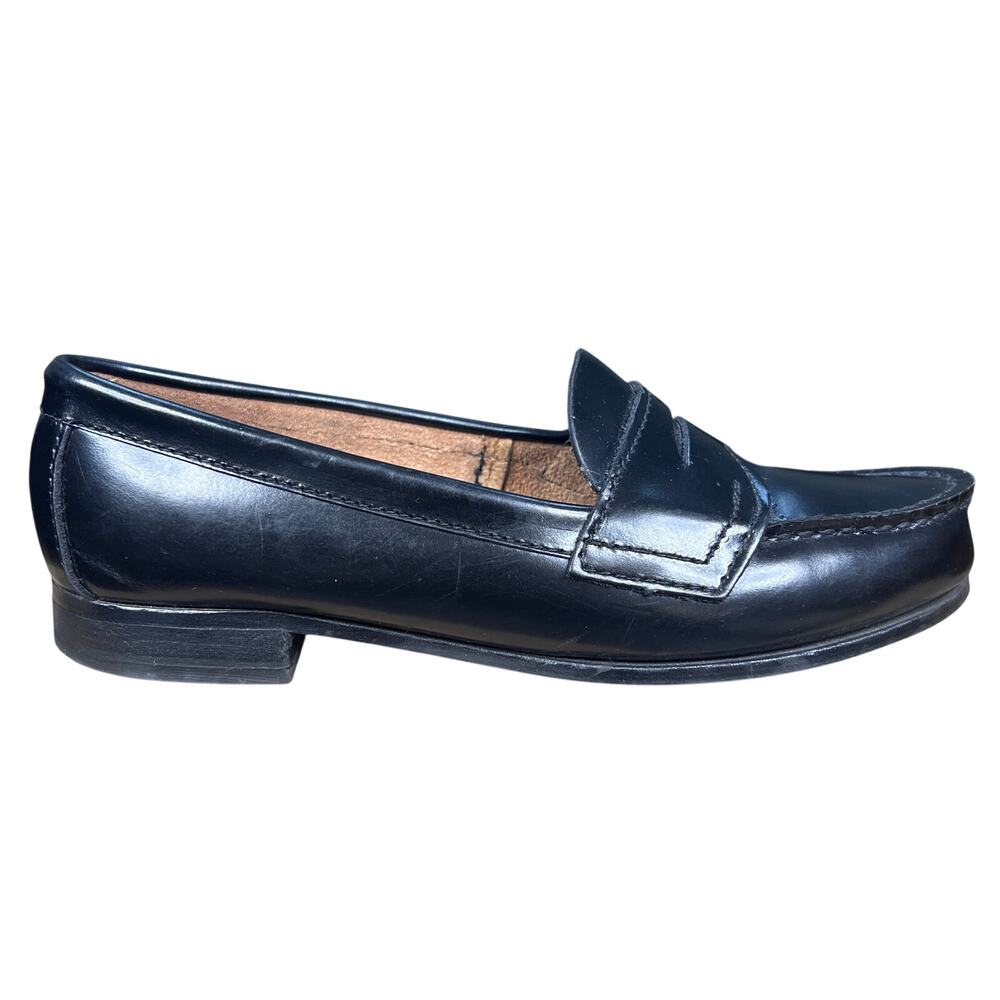Vintage Eastland Black Leather Classic Slip-On Penny Loafer Size 7